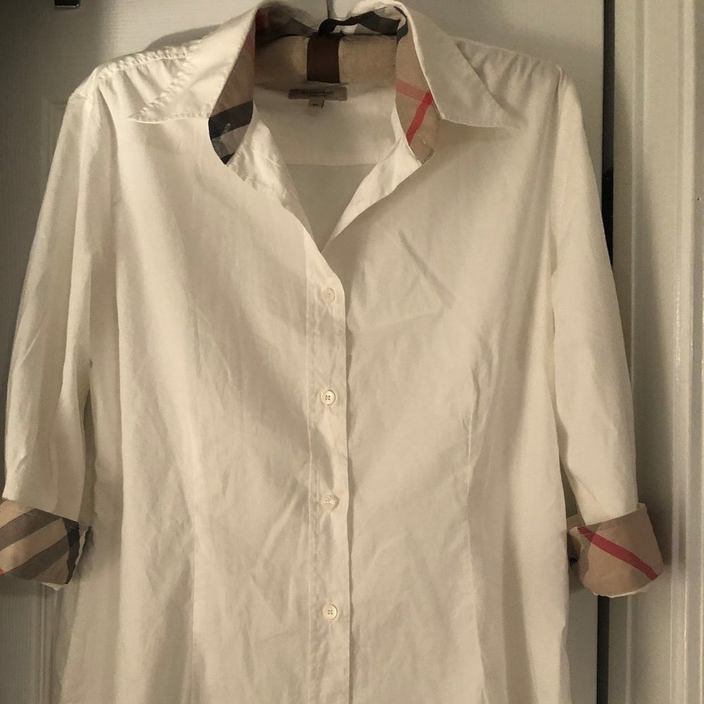Burberry Button Down Shirt White Size XL
